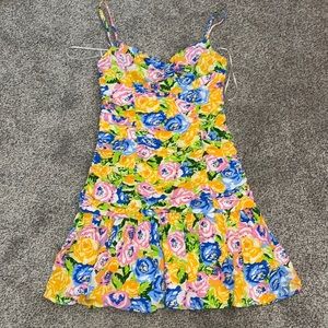 Zara Floral Ruffle Dress